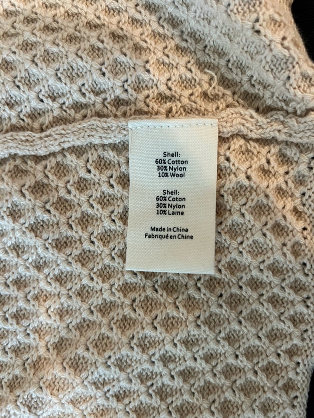 L'AGENCE Astor Contrast Trim Cardigan in Biscuit/Black - Picture 14 of 15